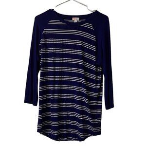 Lularoe Women's Colorful Striped Short Sleeve Pullover T-Shirt Size Small Casual